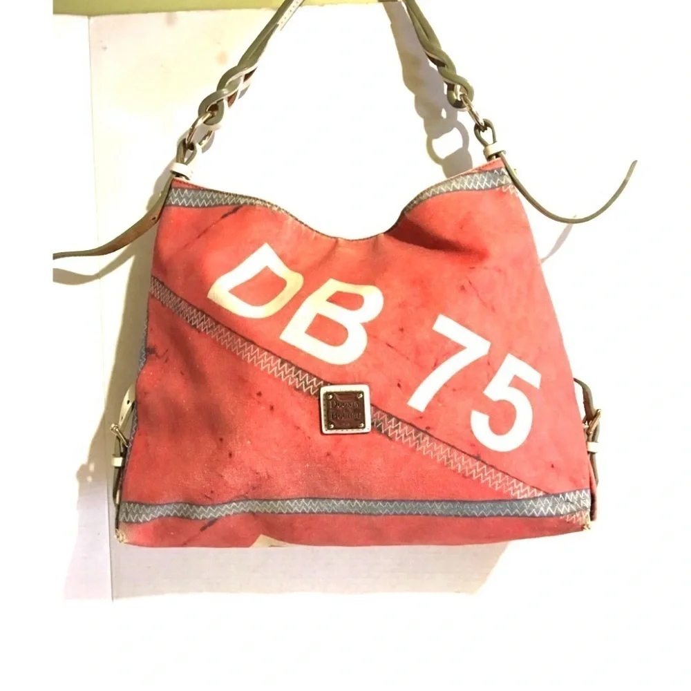Dooney bourke vintage Vibrant Hobo Bag with Bold Letter Design